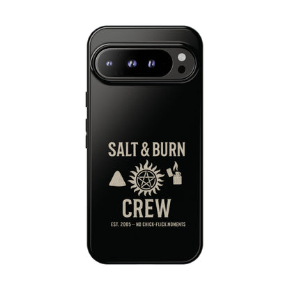 Salt & Burn Crew Tough Phone Case - Supernatural Fan Design | Dual-Layer Protective Cover | Anti-Possession Hunter Aesthetic Case