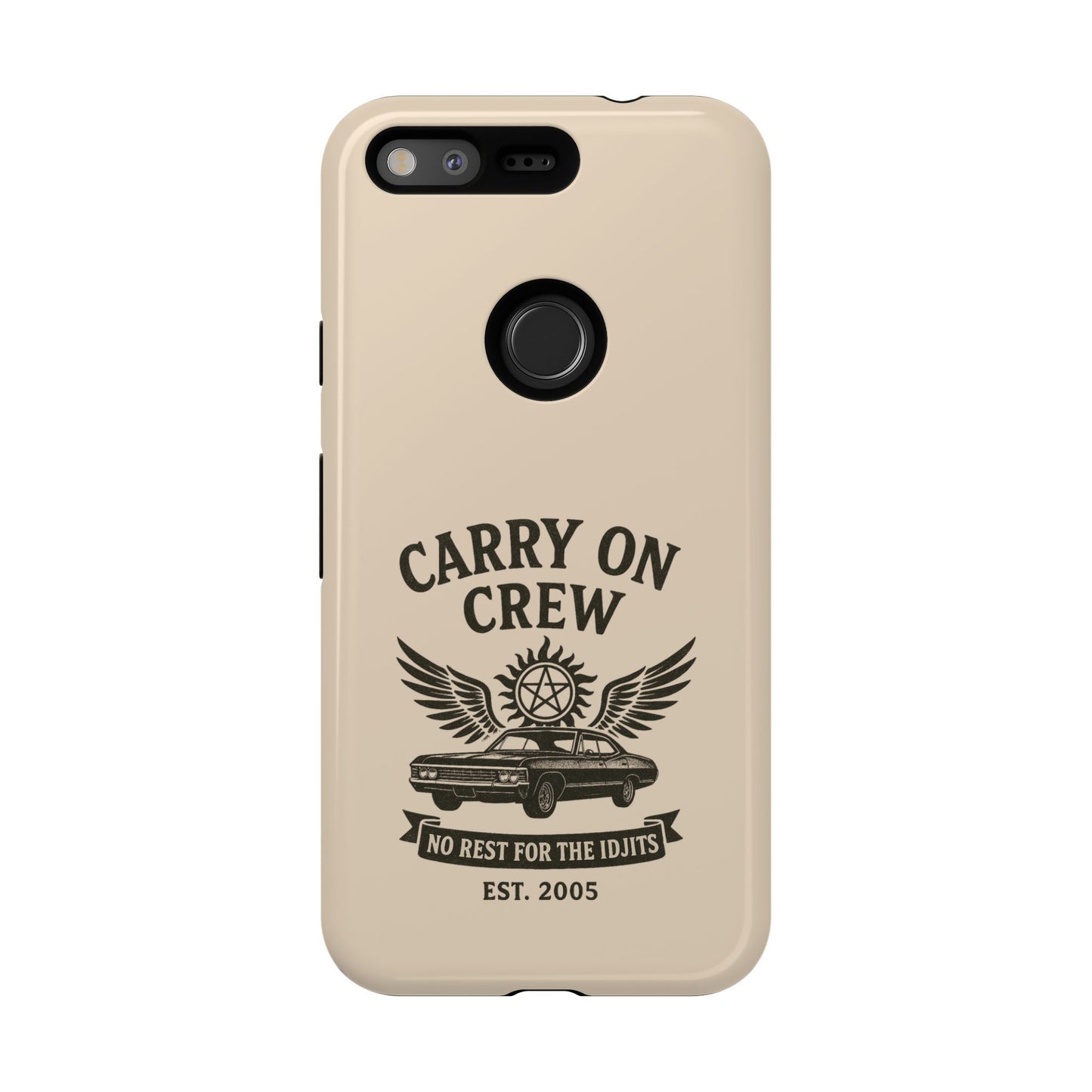 Carry On Crew Glossy Tough Phone Case - Supernatural Fan Design | Protective Cover