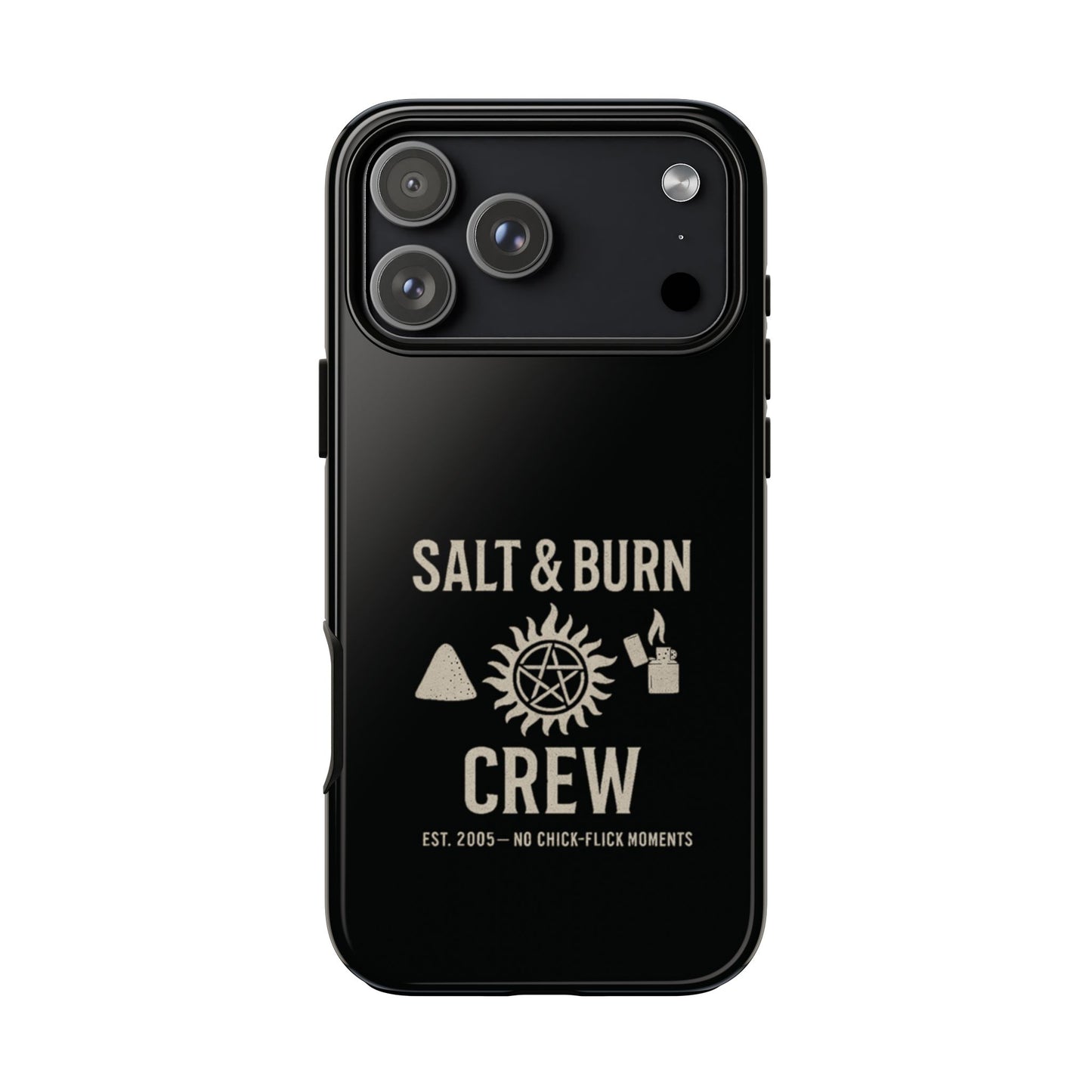 Salt & Burn Crew Tough Phone Case - Supernatural Fan Design | Dual-Layer Protective Cover | Anti-Possession Hunter Aesthetic Case