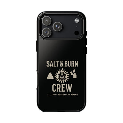 Salt & Burn Crew Tough Phone Case - Supernatural Fan Design | Dual-Layer Protective Cover | Anti-Possession Hunter Aesthetic Case