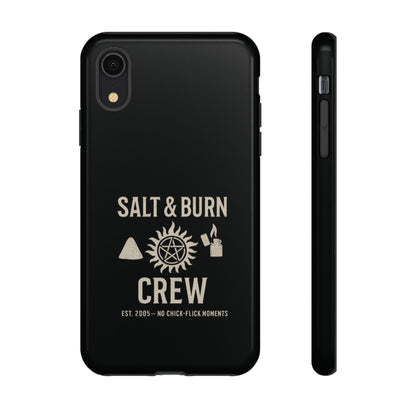Salt & Burn Crew Tough Phone Case - Supernatural Fan Design | Dual-Layer Protective Cover | Anti-Possession Hunter Aesthetic Case