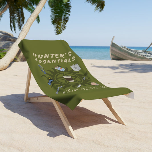 Hunter's Essentials Beach Towel - Supernatural Fan Design | Bath Towel | Fandom Summer Accessory