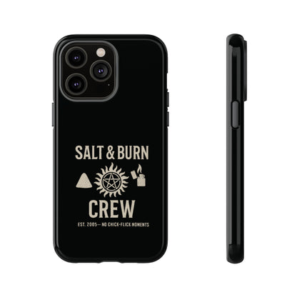 Salt & Burn Crew Tough Phone Case - Supernatural Fan Design | Dual-Layer Protective Cover | Anti-Possession Hunter Aesthetic Case