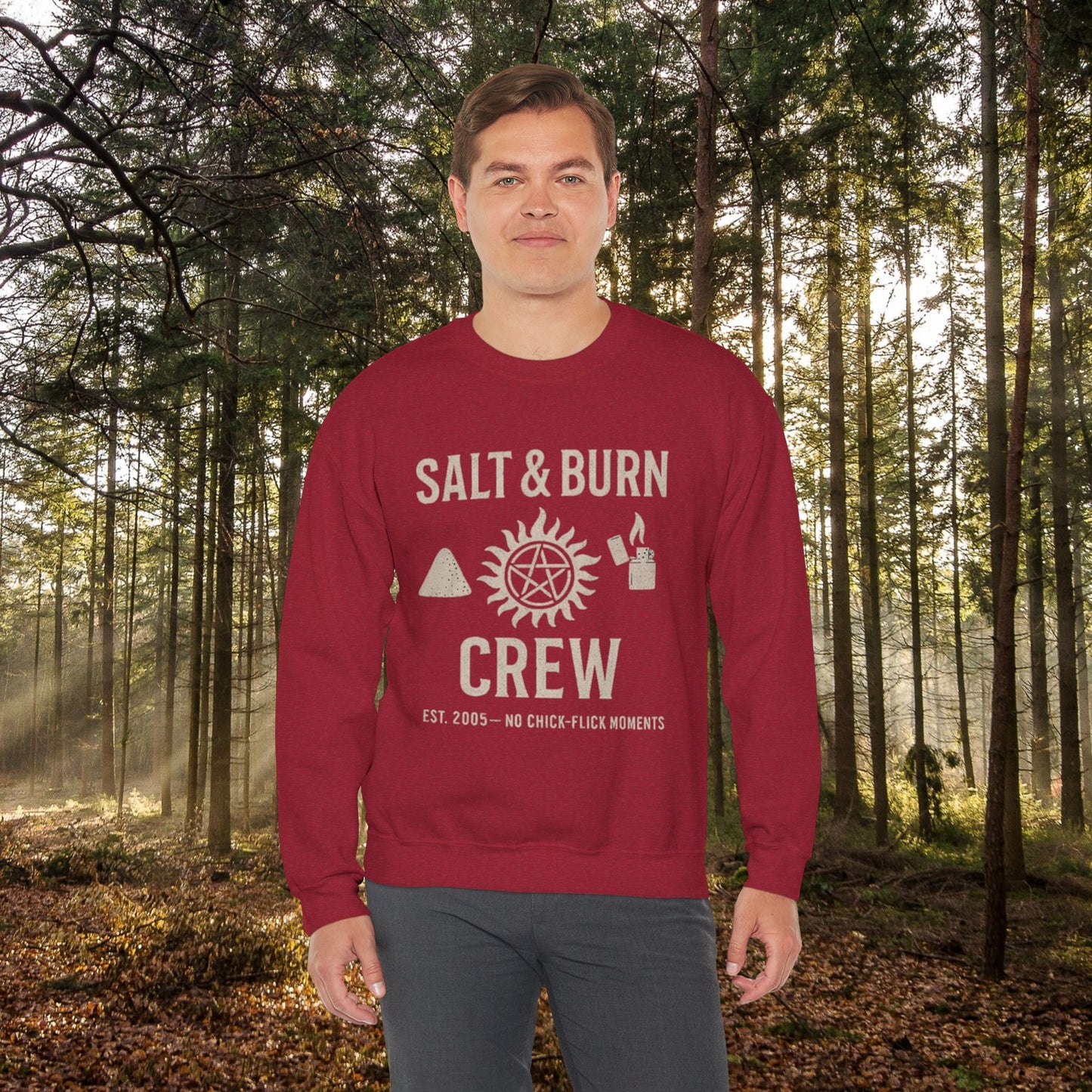 Salt & Burn Crew Crewneck Sweatshirt - Supernatural Fan Design | Unisex Pullover | Grunge Hunter Apparel | 7 colors