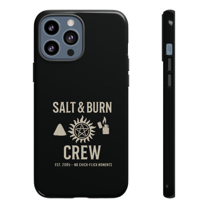 Salt & Burn Crew Tough Phone Case - Supernatural Fan Design | Dual-Layer Protective Cover | Anti-Possession Hunter Aesthetic Case