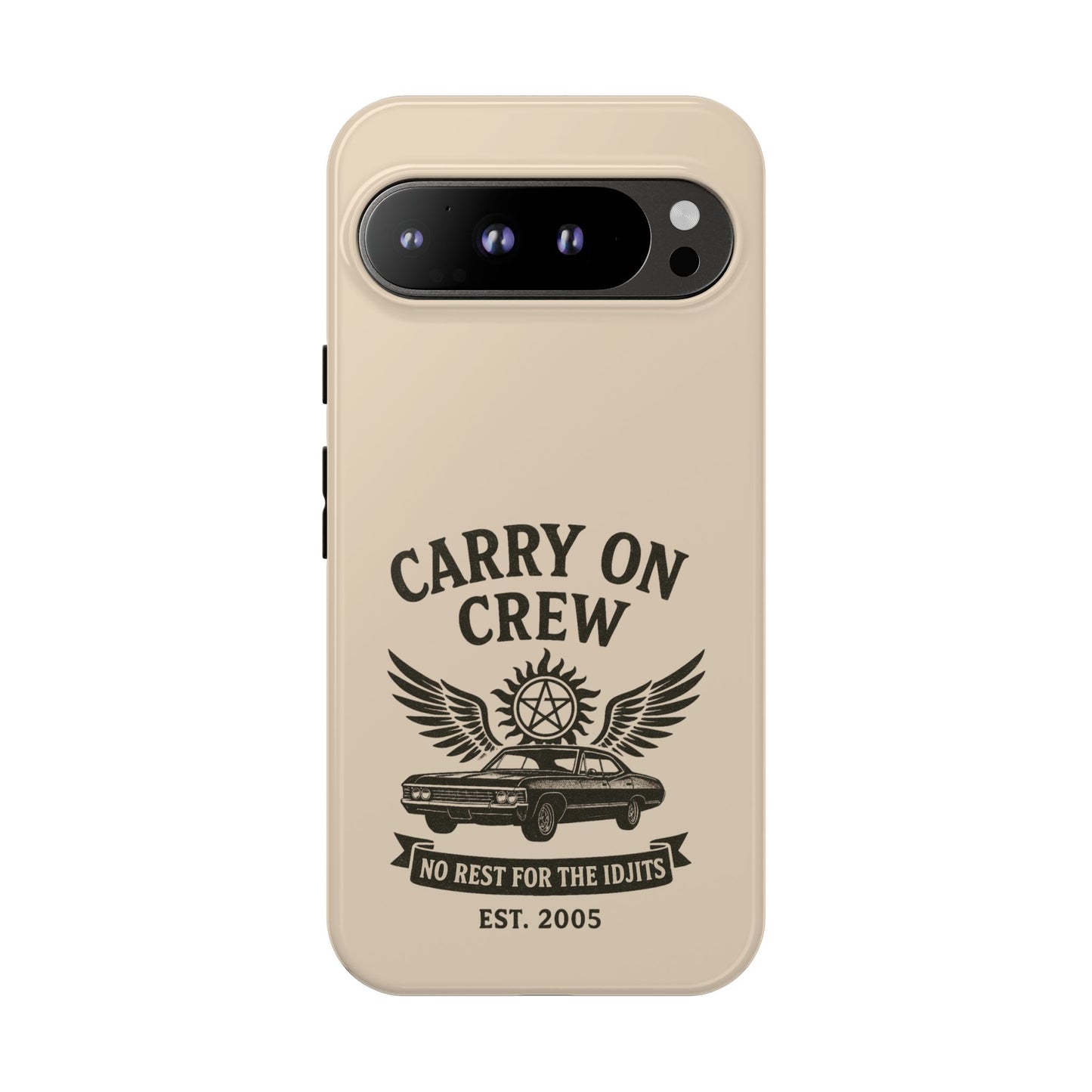 Carry On Crew Glossy Tough Phone Case - Supernatural Fan Design | Protective Cover