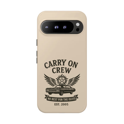 Carry On Crew Glossy Tough Phone Case - Supernatural Fan Design | Protective Cover