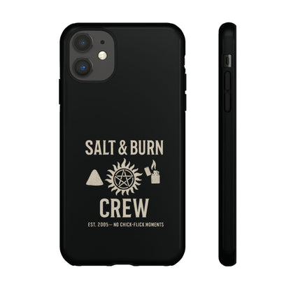Salt & Burn Crew Tough Phone Case - Supernatural Fan Design | Dual-Layer Protective Cover | Anti-Possession Hunter Aesthetic Case