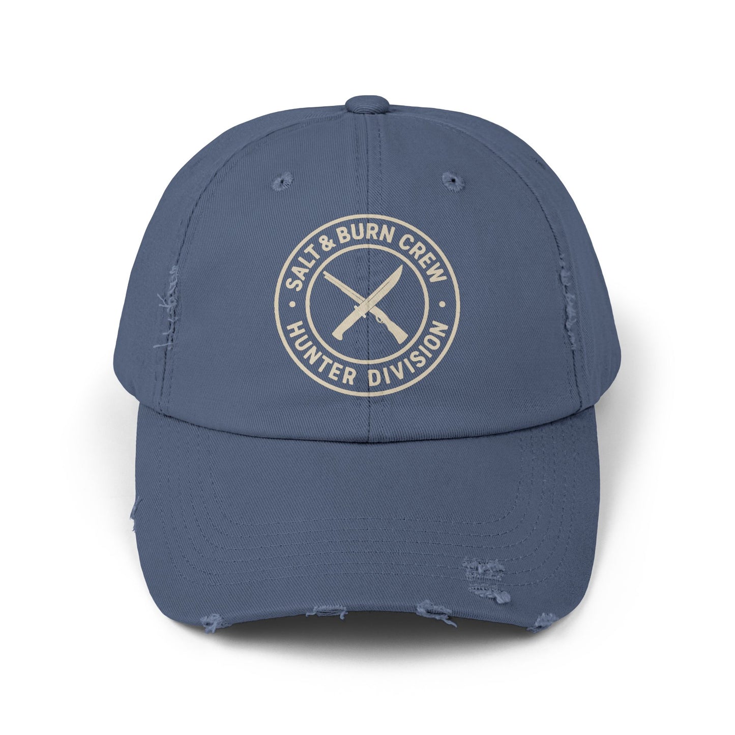 Salt & Burn Crew Distressed Cap - Supernatural Fan Design | Vintage Hunter Division Hat | Fandom Apparel