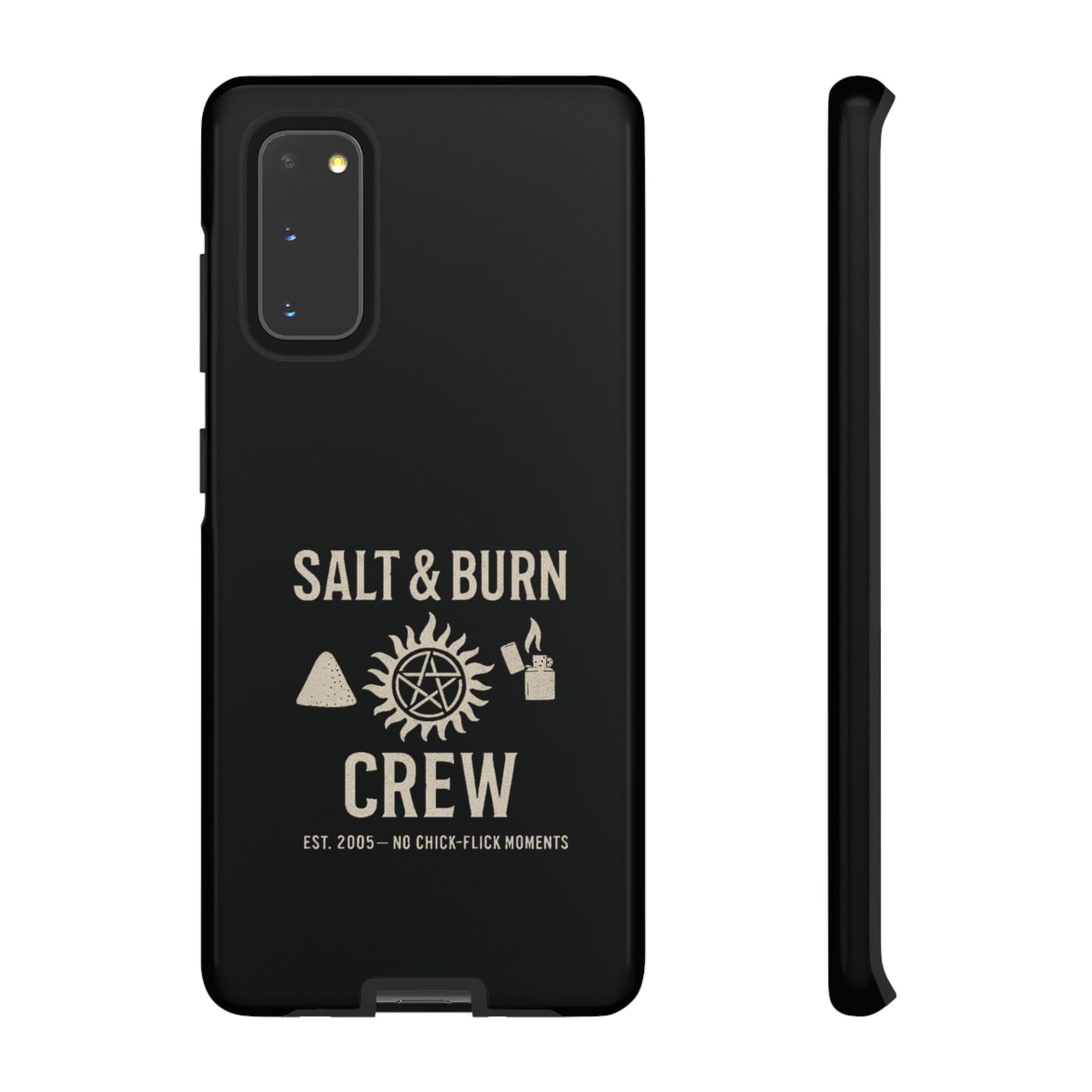 Salt & Burn Crew Tough Phone Case - Supernatural Fan Design | Dual-Layer Protective Cover | Anti-Possession Hunter Aesthetic Case