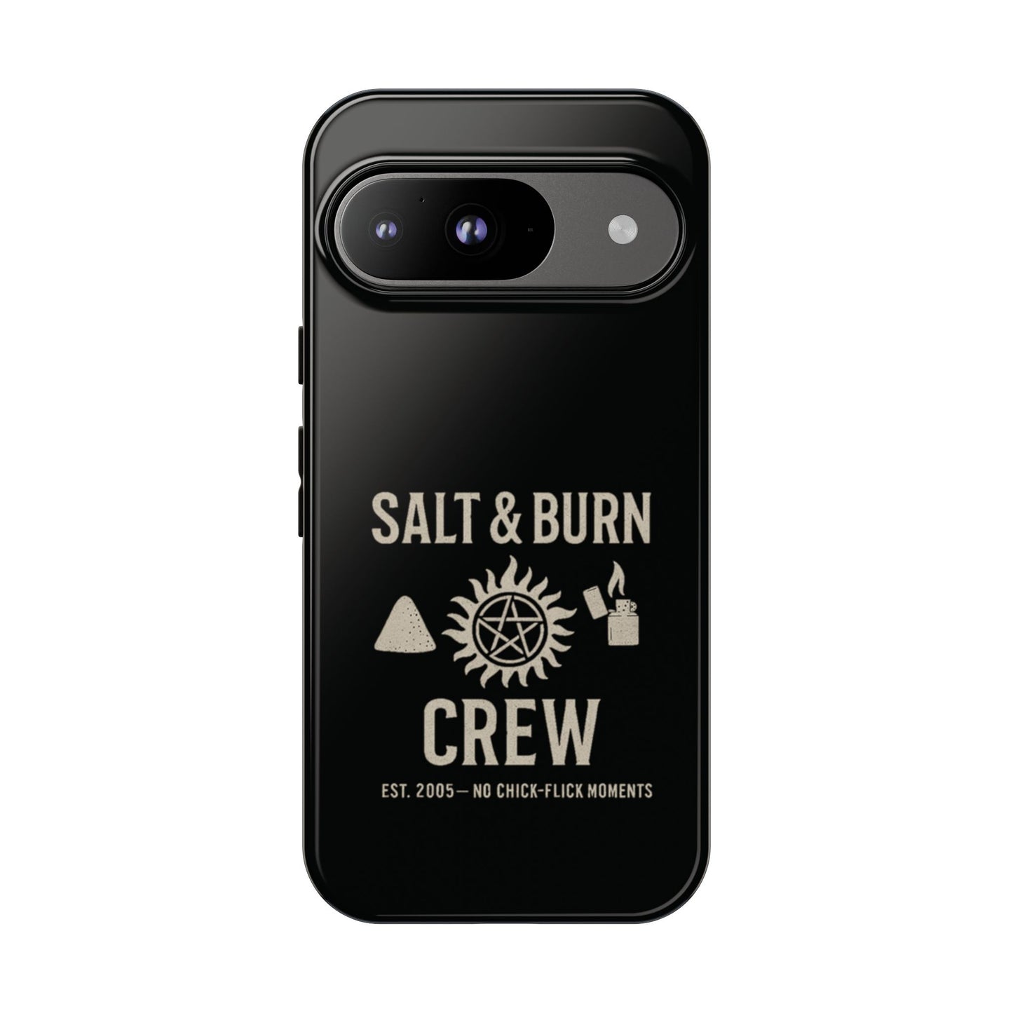 Salt & Burn Crew Tough Phone Case - Supernatural Fan Design | Dual-Layer Protective Cover | Anti-Possession Hunter Aesthetic Case