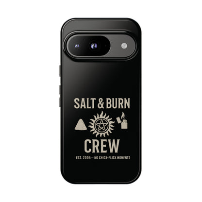 Salt & Burn Crew Tough Phone Case - Supernatural Fan Design | Dual-Layer Protective Cover | Anti-Possession Hunter Aesthetic Case