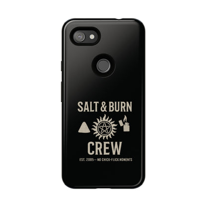 Salt & Burn Crew Tough Phone Case - Supernatural Fan Design | Dual-Layer Protective Cover | Anti-Possession Hunter Aesthetic Case