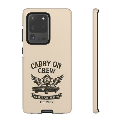 Carry On Crew Glossy Tough Phone Case - Supernatural Fan Design | Protective Cover