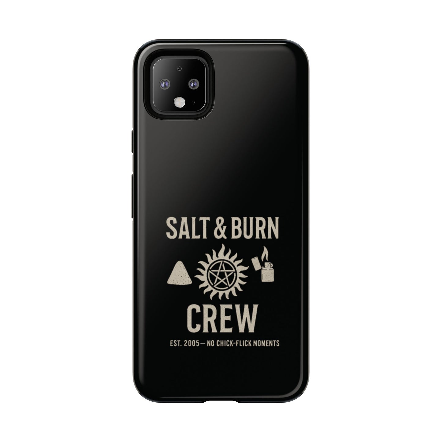 Salt & Burn Crew Tough Phone Case - Supernatural Fan Design | Dual-Layer Protective Cover | Anti-Possession Hunter Aesthetic Case