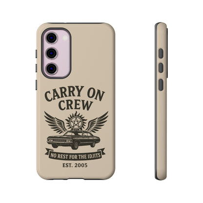 Carry On Crew Glossy Tough Phone Case - Supernatural Fan Design | Protective Cover