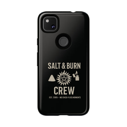 Salt & Burn Crew Tough Phone Case - Supernatural Fan Design | Dual-Layer Protective Cover | Anti-Possession Hunter Aesthetic Case