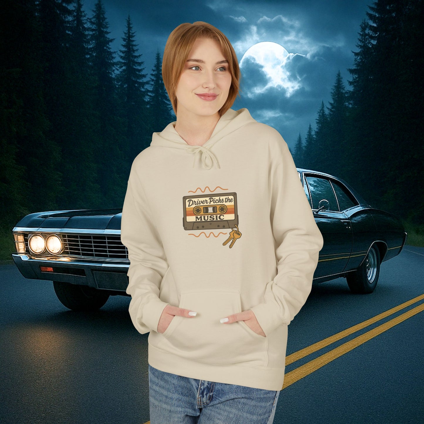Driver Picks the Music Unisex Hoodie - Supernatural Fan Design | Sweatshirt | Cozy Vintage Fan Gift