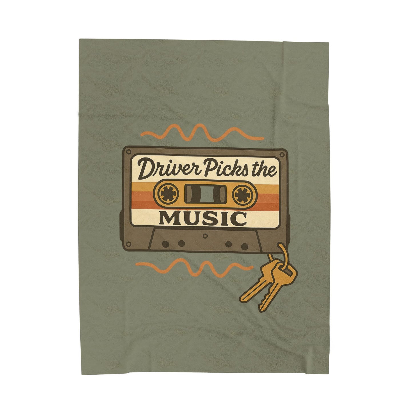 Driver Picks the Music Plush Blanket - Supernatural Fan Design | Throw | Cozy Vintage Road Trip Blanket