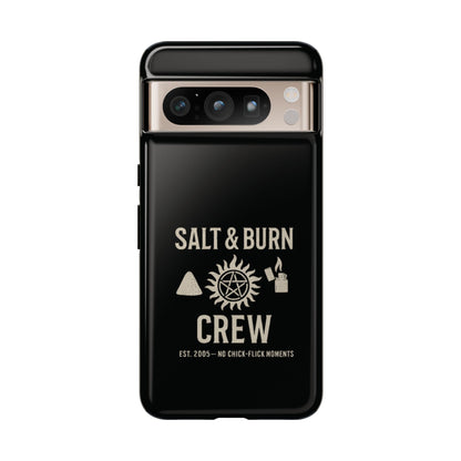 Salt & Burn Crew Tough Phone Case - Supernatural Fan Design | Dual-Layer Protective Cover | Anti-Possession Hunter Aesthetic Case