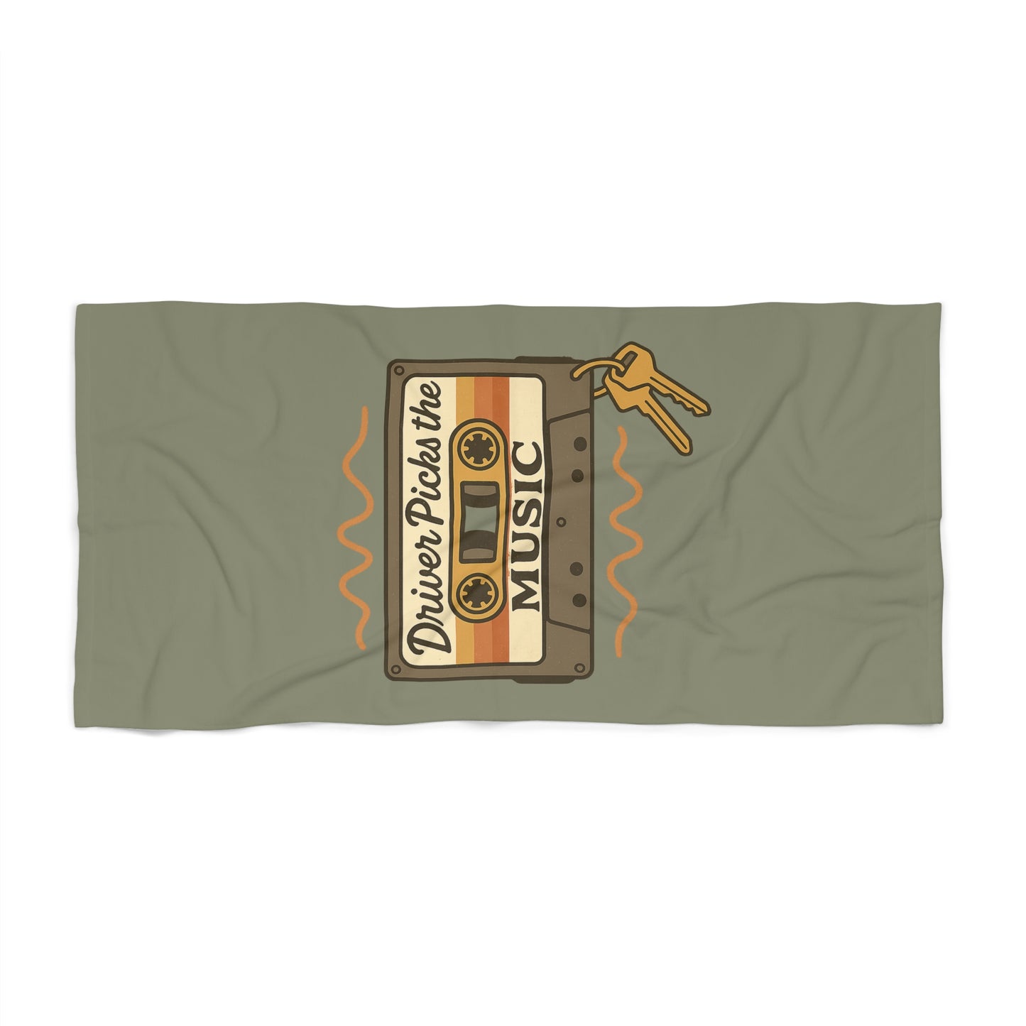 Driver Picks the Music Beach Towel - Supernatural Fan Design | Bath Towel | Large Road Trip Pool Towel