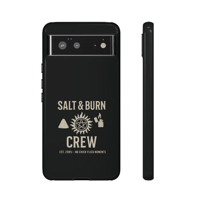 Salt & Burn Crew Tough Phone Case - Supernatural Fan Design | Dual-Layer Protective Cover | Anti-Possession Hunter Aesthetic Case