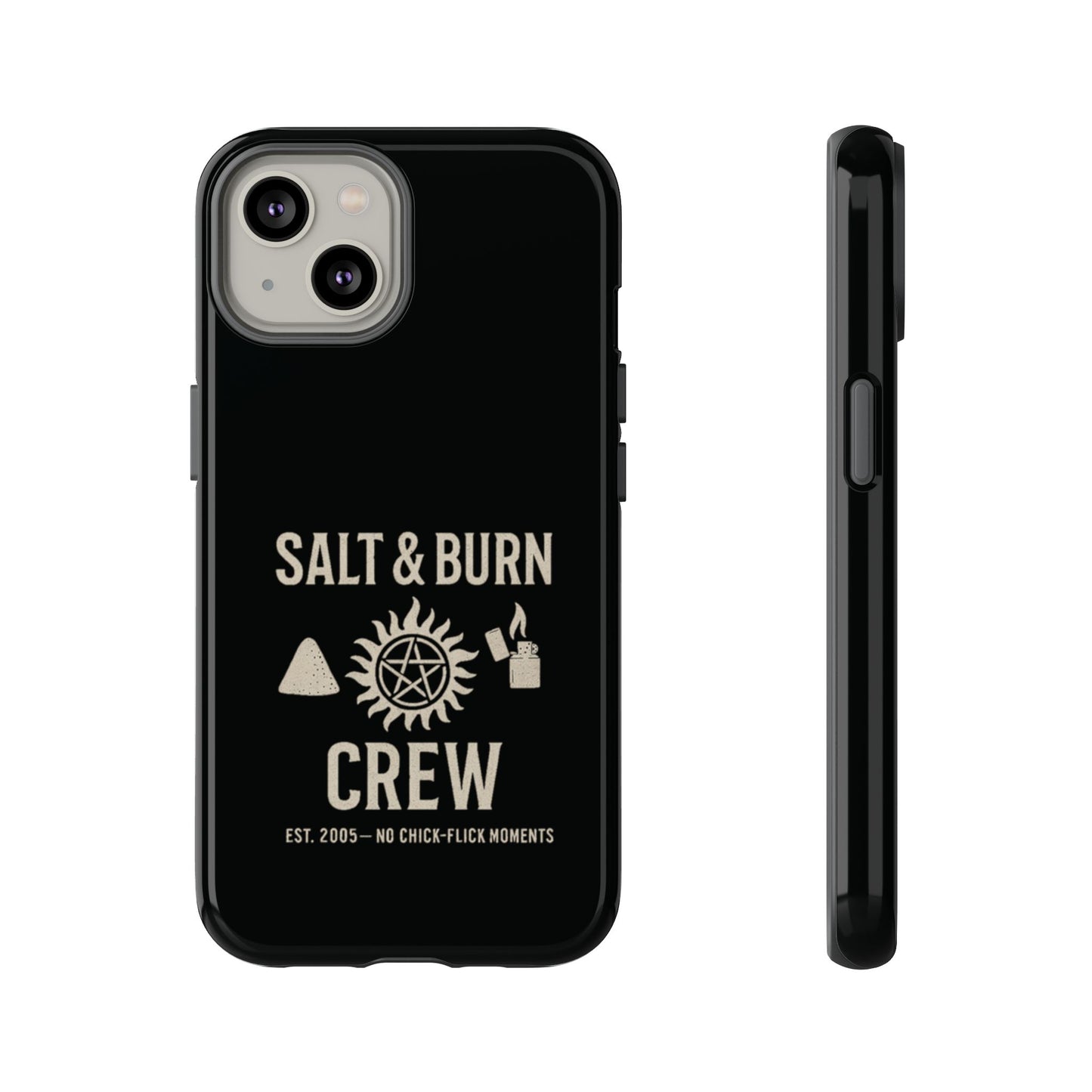 Salt & Burn Crew Tough Phone Case - Supernatural Fan Design | Dual-Layer Protective Cover | Anti-Possession Hunter Aesthetic Case