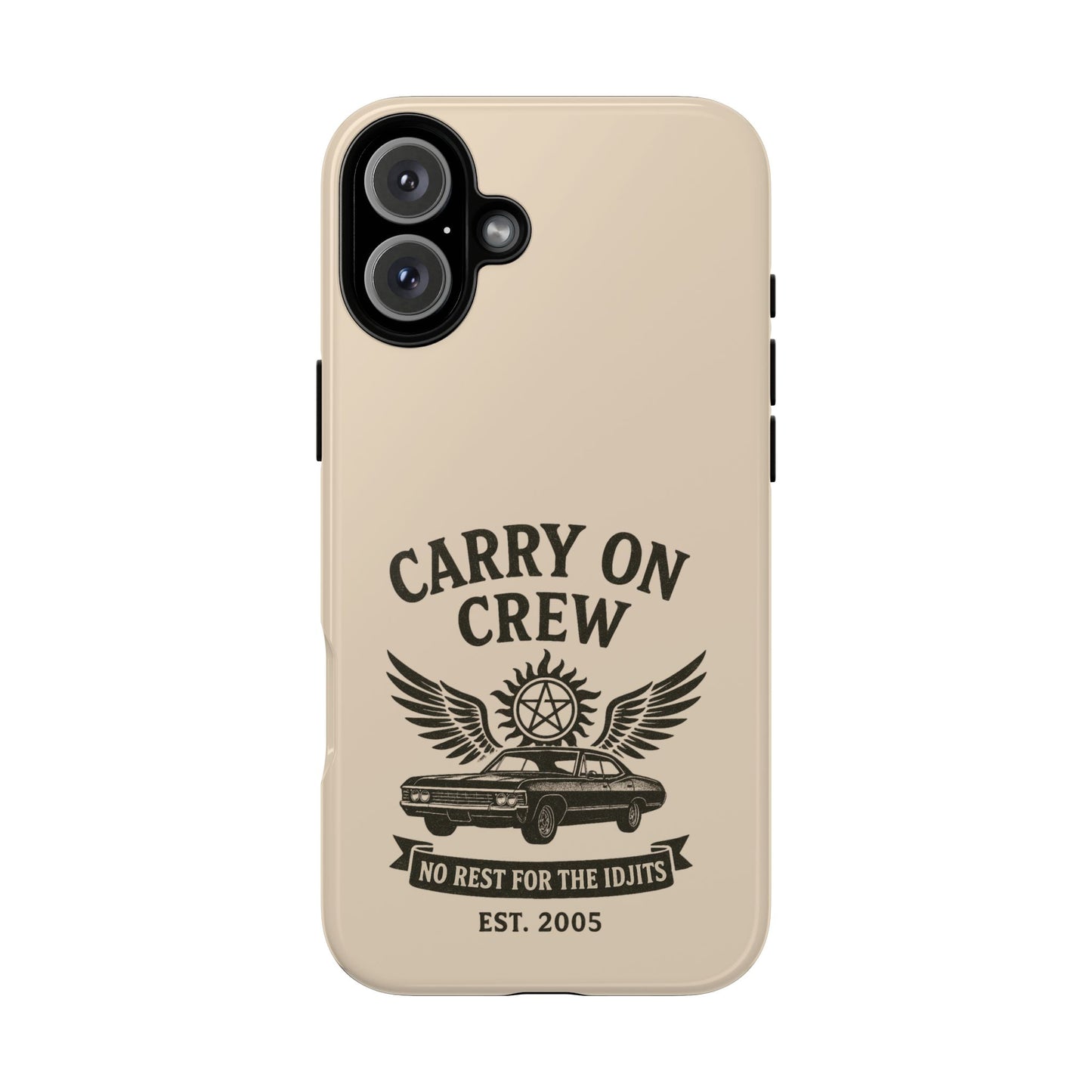 Carry On Crew Glossy Tough Phone Case - Supernatural Fan Design | Protective Cover