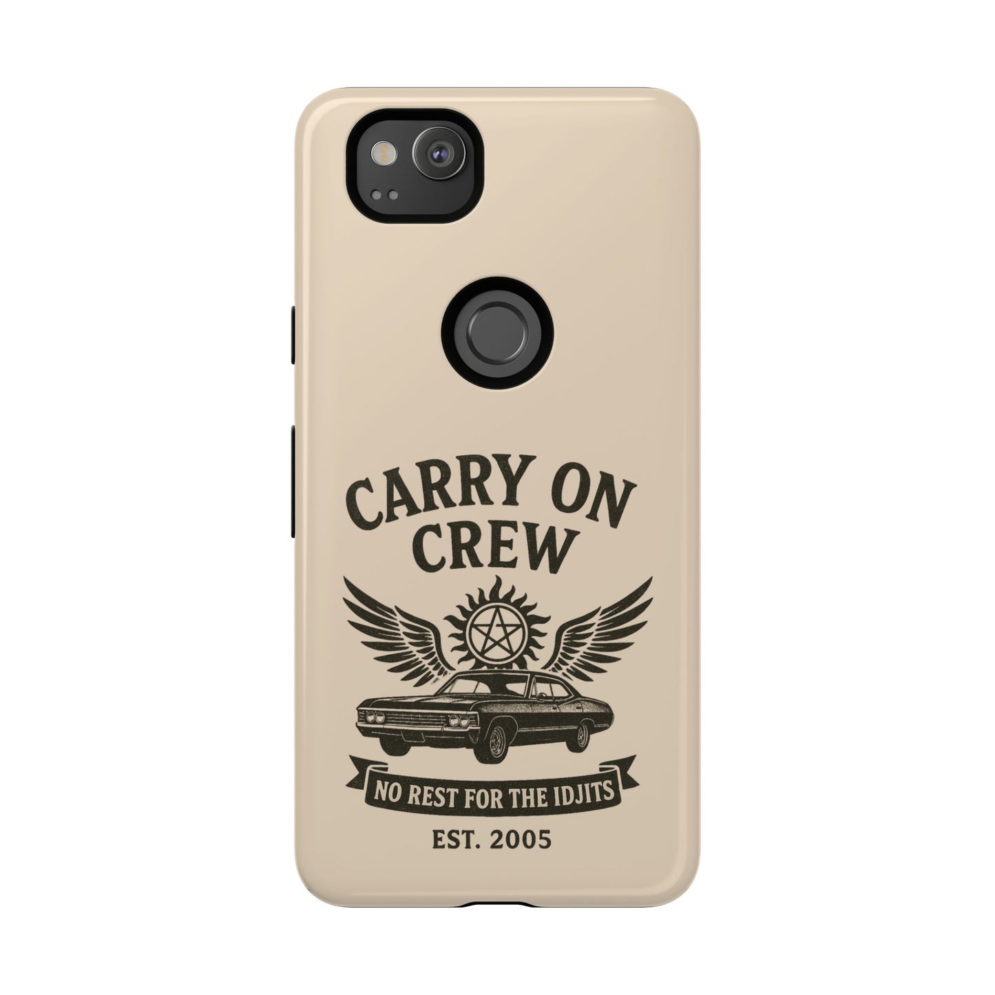 Carry On Crew Glossy Tough Phone Case - Supernatural Fan Design | Protective Cover