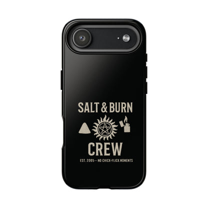 Salt & Burn Crew Tough Phone Case - Supernatural Fan Design | Dual-Layer Protective Cover | Anti-Possession Hunter Aesthetic Case