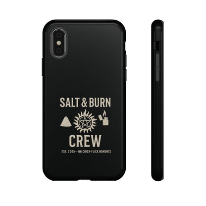 Salt & Burn Crew Tough Phone Case - Supernatural Fan Design | Dual-Layer Protective Cover | Anti-Possession Hunter Aesthetic Case