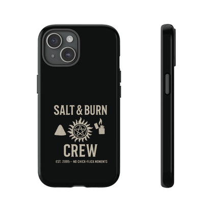 Salt & Burn Crew Tough Phone Case - Supernatural Fan Design | Dual-Layer Protective Cover | Anti-Possession Hunter Aesthetic Case