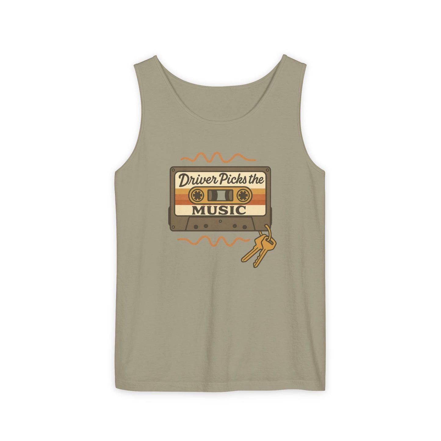 Driver Picks the Music Tank - Supernatural Fan Design | Unisex Vintage Cassette Graphic Top for Hunters & Road Warriors