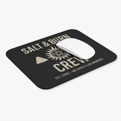 Salt & Burn Crew Mouse Pad - Supernatural Fan Design | Desk Mat | Grunge Gamer & Office Accessory