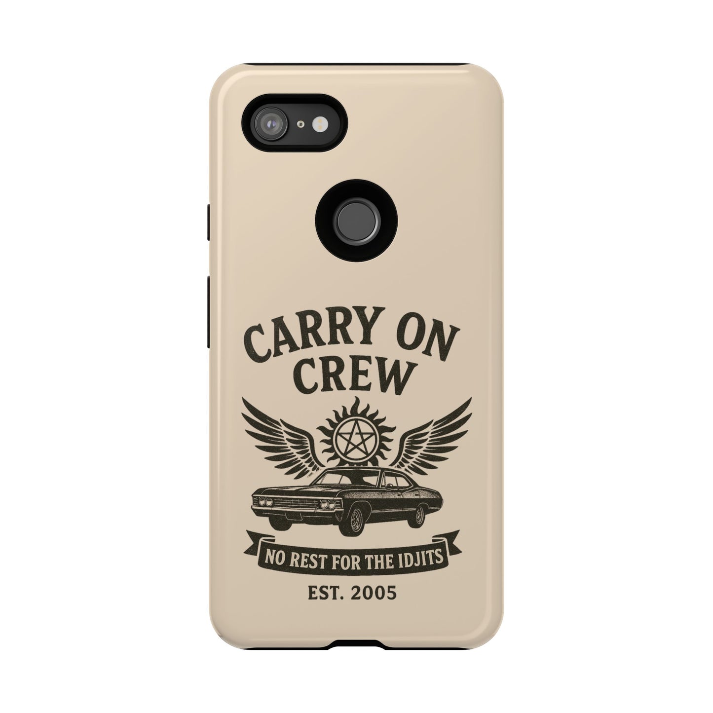 Carry On Crew Glossy Tough Phone Case - Supernatural Fan Design | Protective Cover