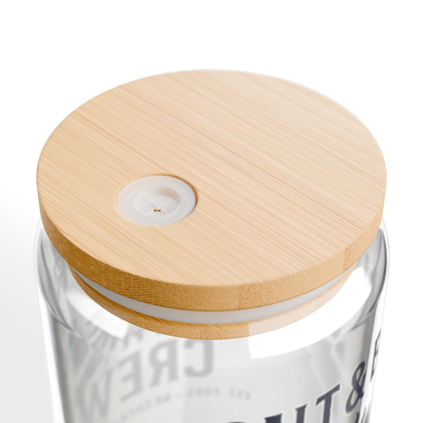 Salt & Burn Crew 16oz Sipper Glass - Supernatural Fan Design | Grunge Aesthetic Glass Cup with Bamboo Lid & Straw