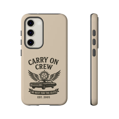 Carry On Crew Glossy Tough Phone Case - Supernatural Fan Design | Protective Cover