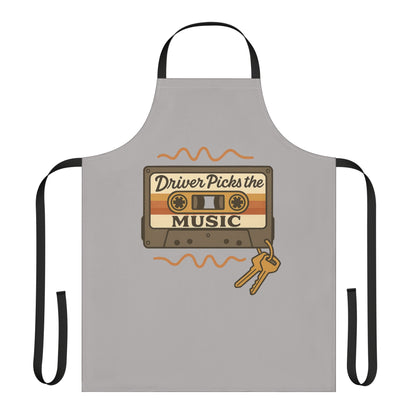 Driver Picks the Music Apron - Supernatural Fan Design | Kitchen Gear | Vintage Cassette Cooking Apron for Hunters & Rock Fans