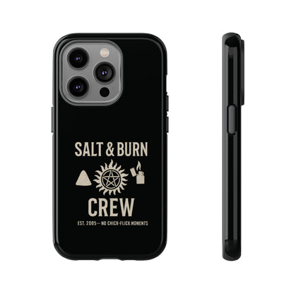 Salt & Burn Crew Tough Phone Case - Supernatural Fan Design | Dual-Layer Protective Cover | Anti-Possession Hunter Aesthetic Case