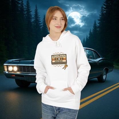 Driver Picks the Music Unisex Hoodie - Supernatural Fan Design | Sweatshirt | Cozy Vintage Fan Gift