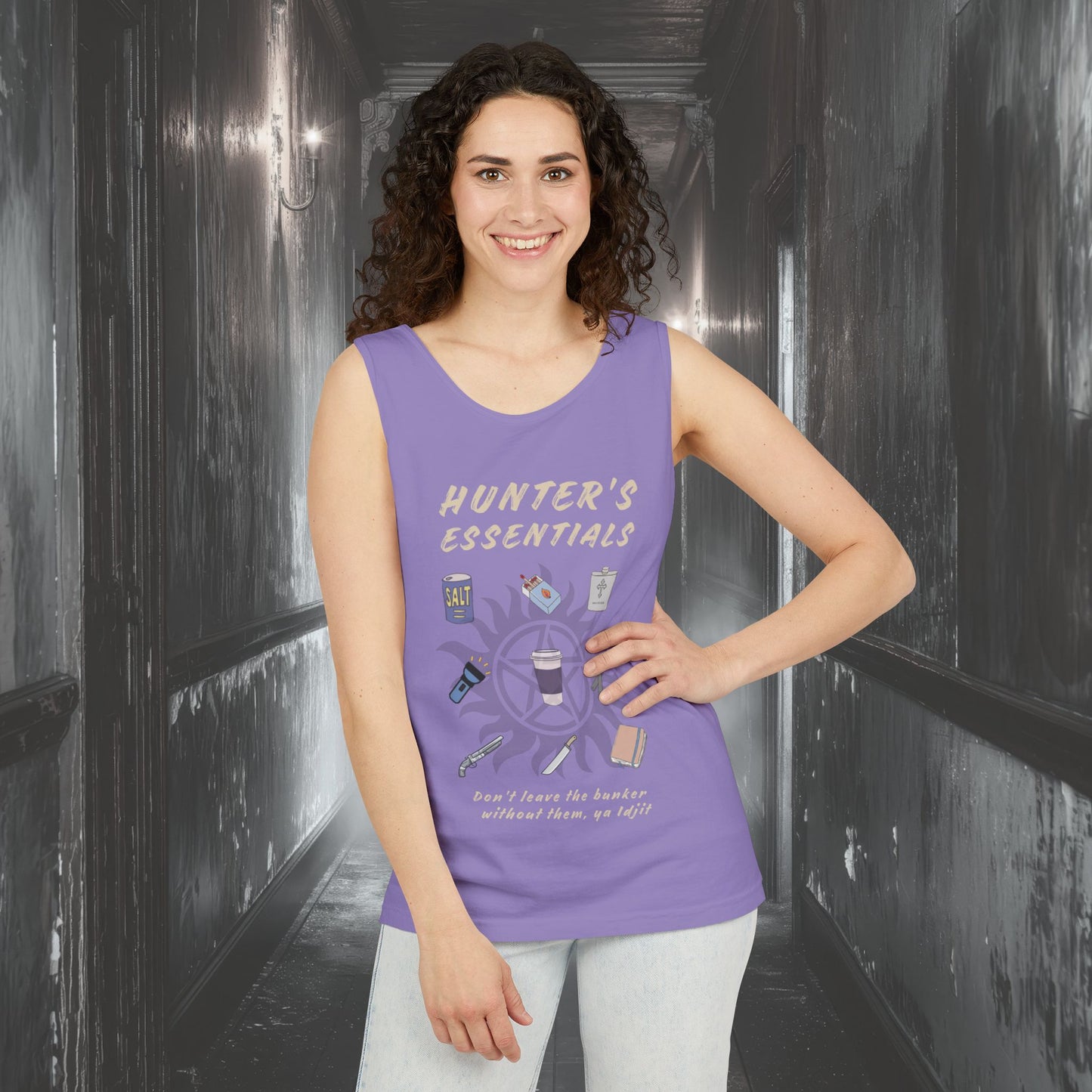 Hunter's Essentials Unisex Garment-Dyed Tank Top - Supernatural Fan Design | Tank